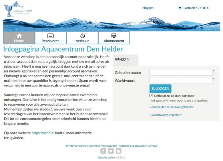 Webshop Aquacentrum Den Helder